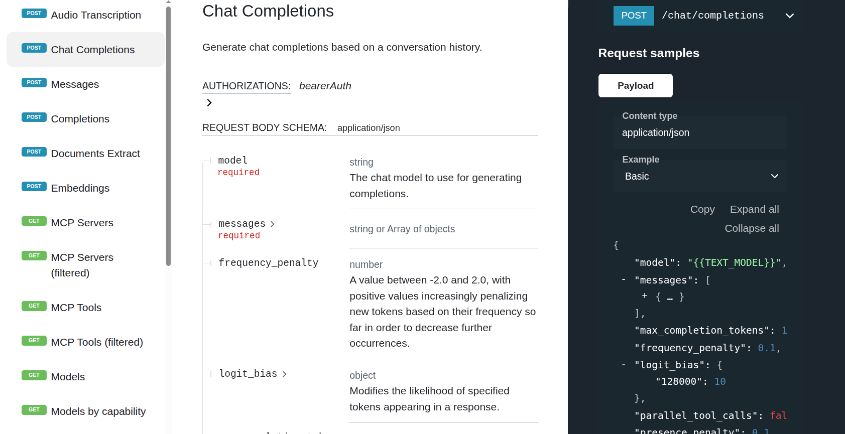 Unified API and MCP proxy control plane view