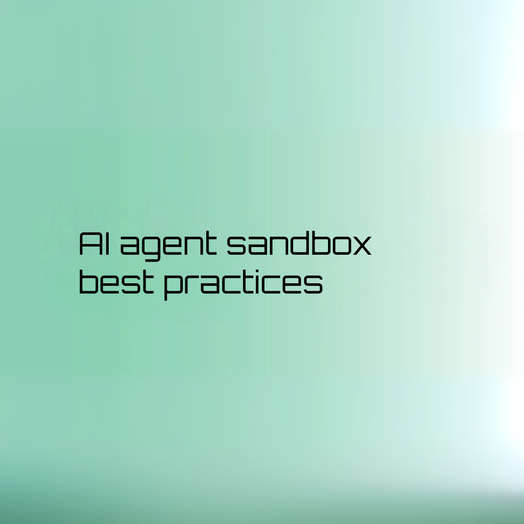 ai agent sandbox best practices
