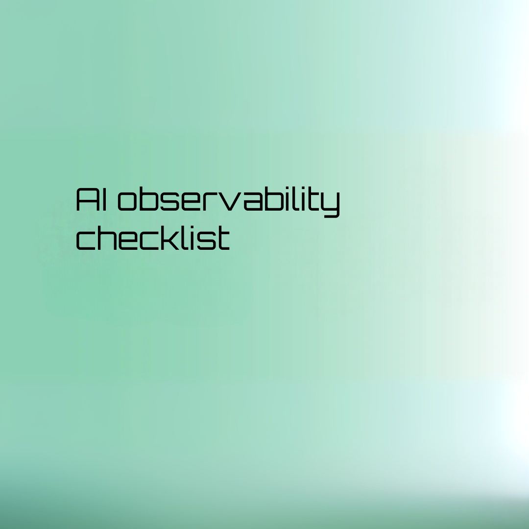 ai observability checklist