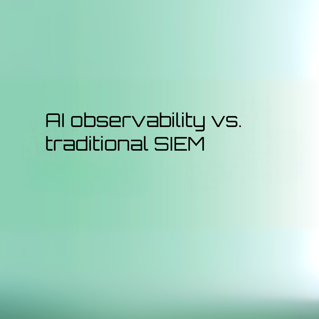 ai observability vs siem