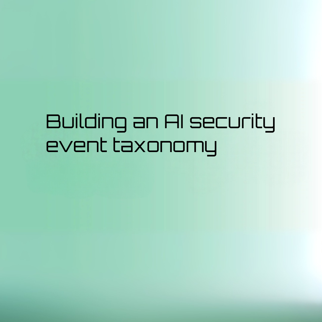 ai security event taxonomy