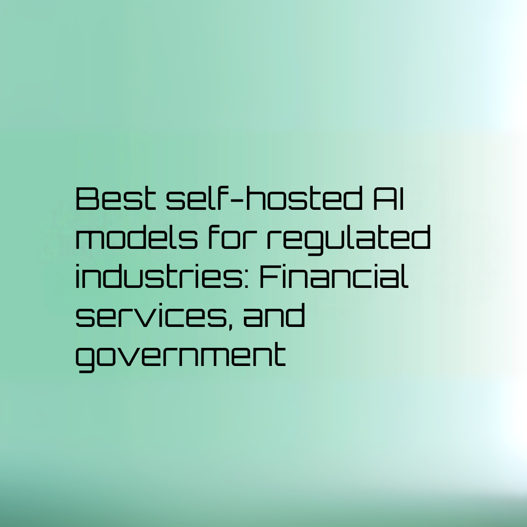 best self hosted AI models