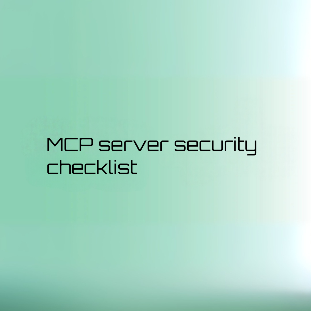 mcp server security best practices