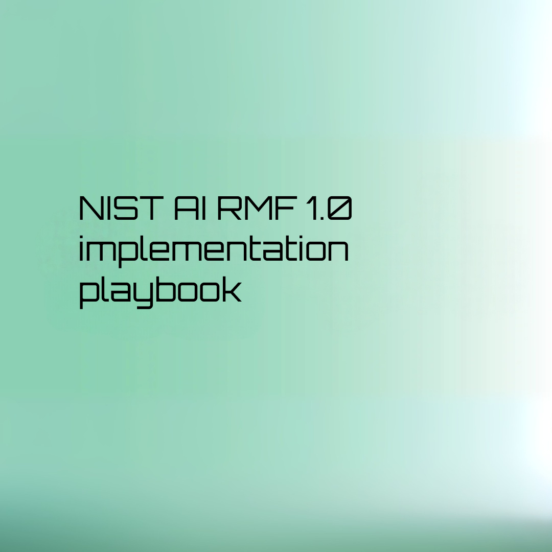 nist ai rmf implementation playbook