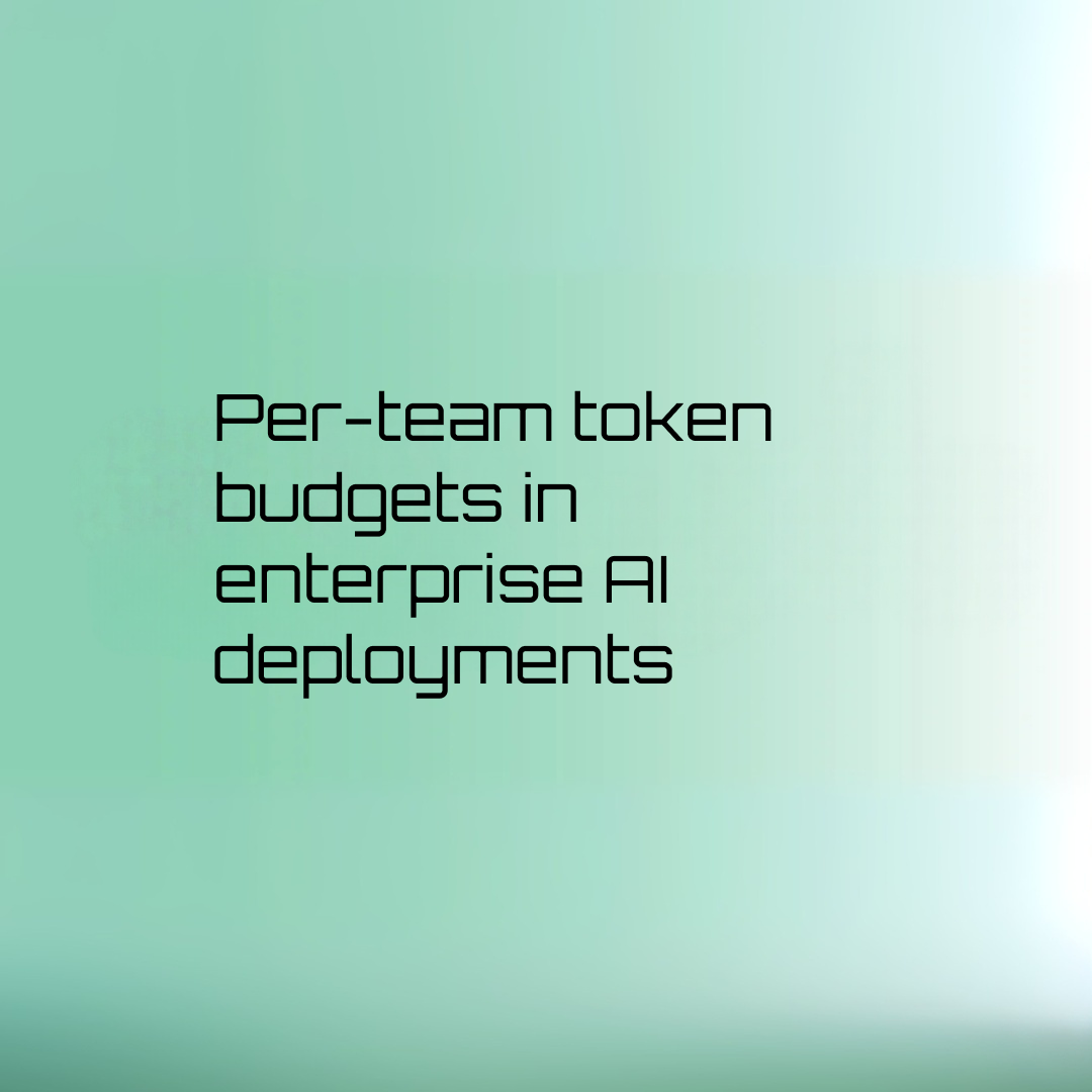 per team token budgets